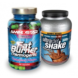 Fat Burner 90 cps + Ultra Diet Shake 500g ZADARMO